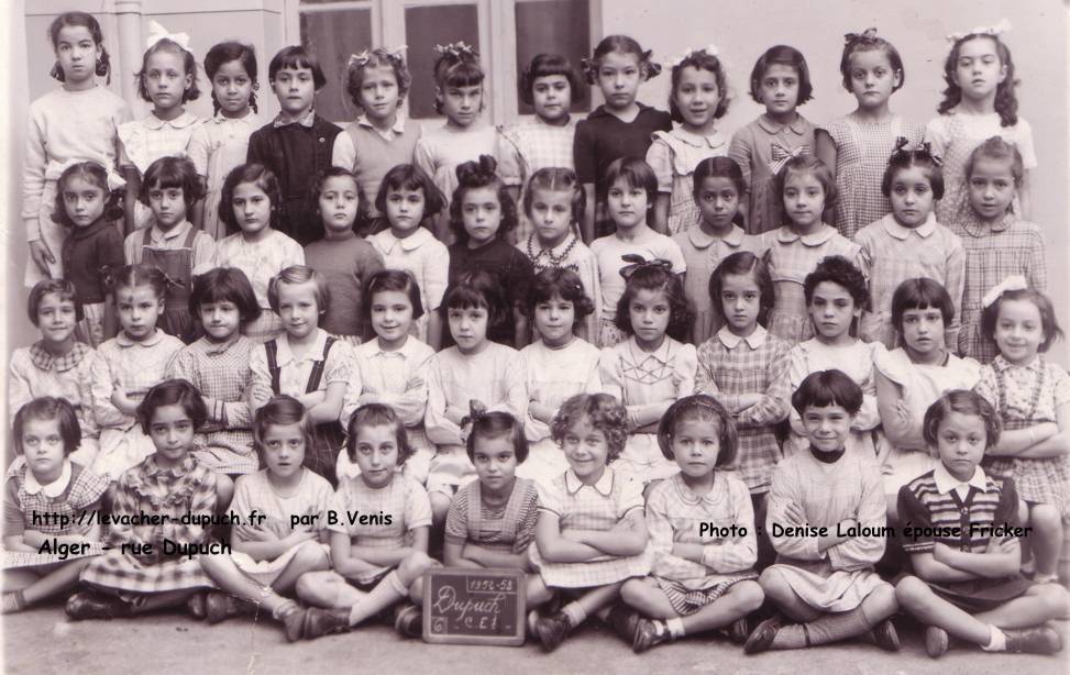 école Dupuch, CE1, 1954-1955