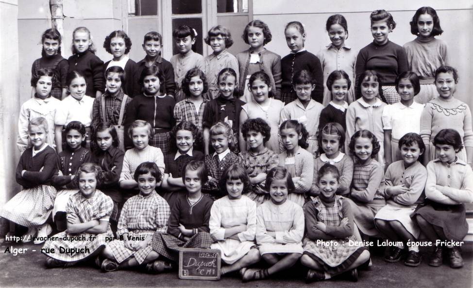 CM1, 1954-1955,ecole dupûch