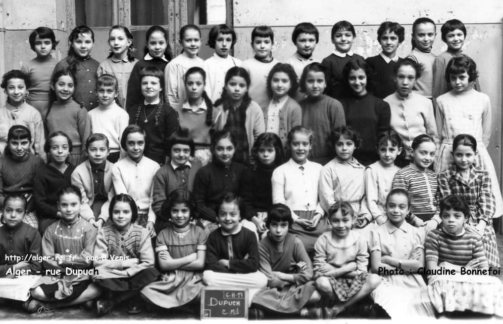 CM1, 1957-1958,ecole dupuch 