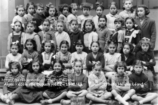 Cours élémentaire 2ème année -1948-1949