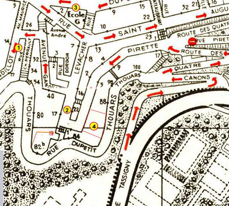 ue Dupuch,plan rue levacher et dupetit-thouars;