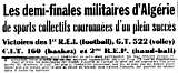 Cinq articles à propos des finales militaires