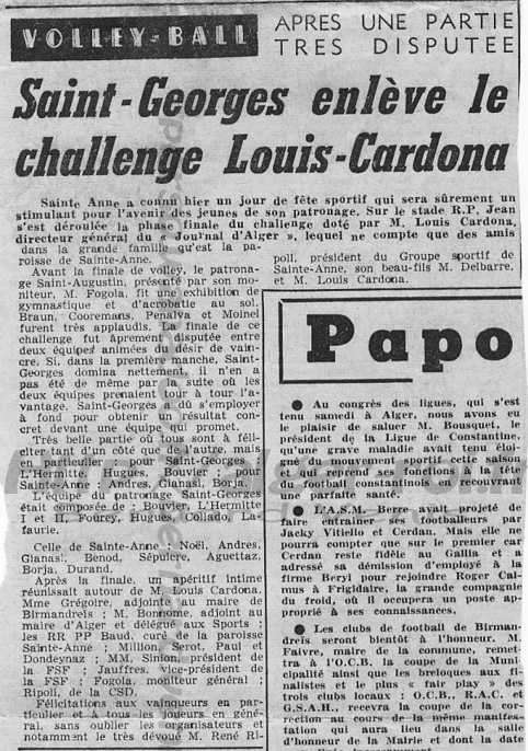 L'équipe de gymnastique du PSA, démonstration à la Redoute